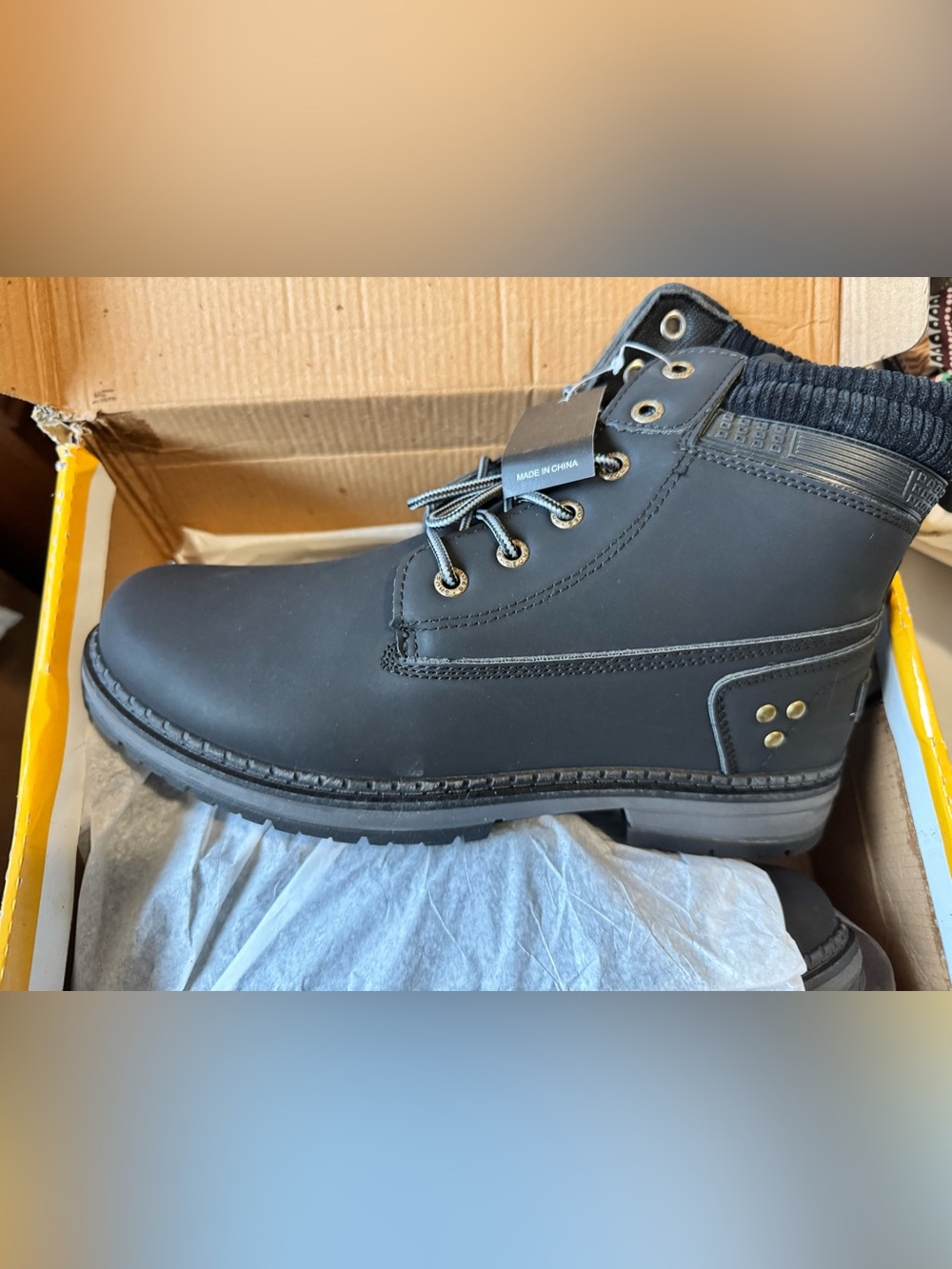 Women’s Black Lace-Up Boot